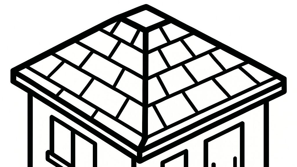 寄せ棟造りの屋根